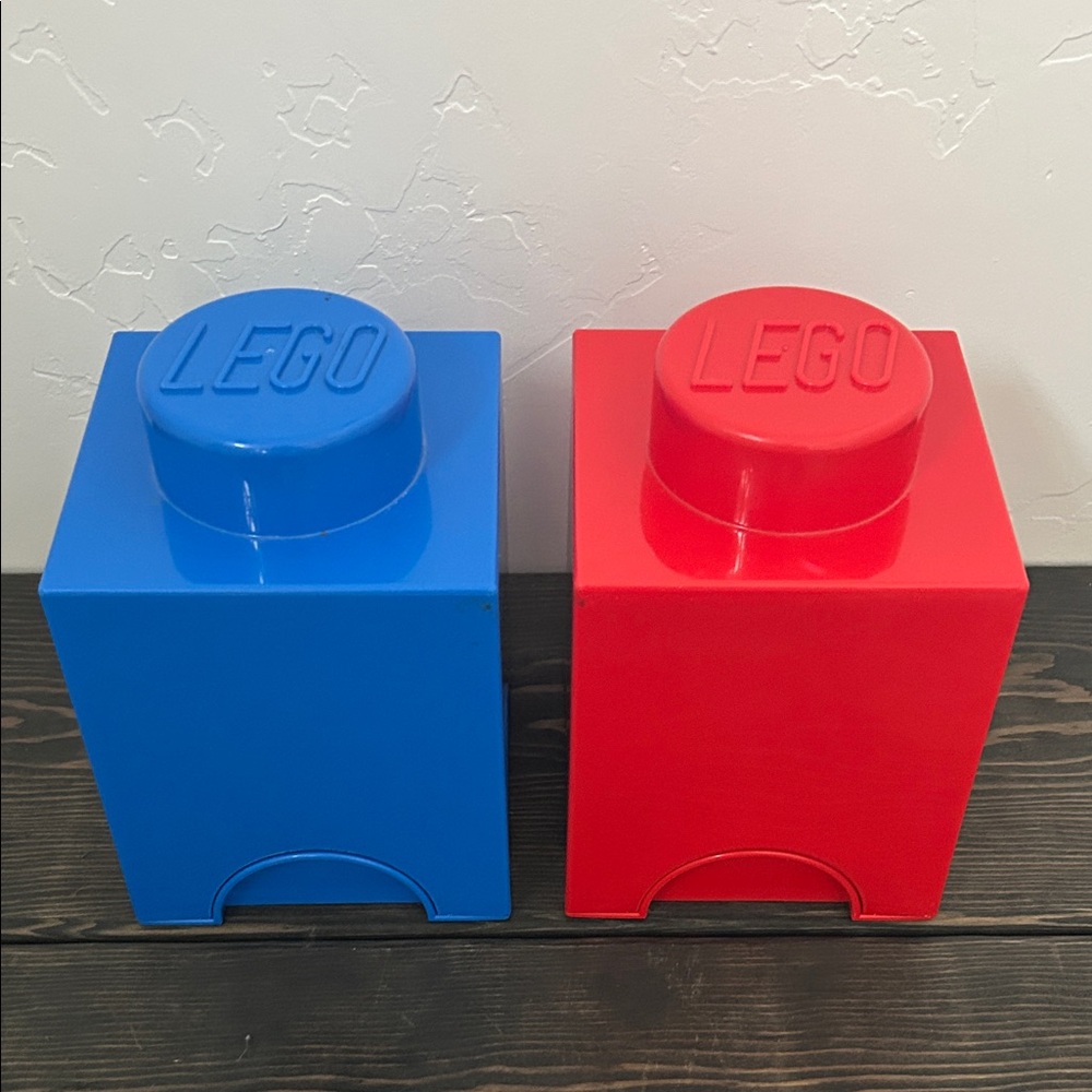 LEGO Red and Blue Storage Blocks
